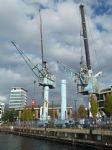 Salford Quays Cranes Demolition